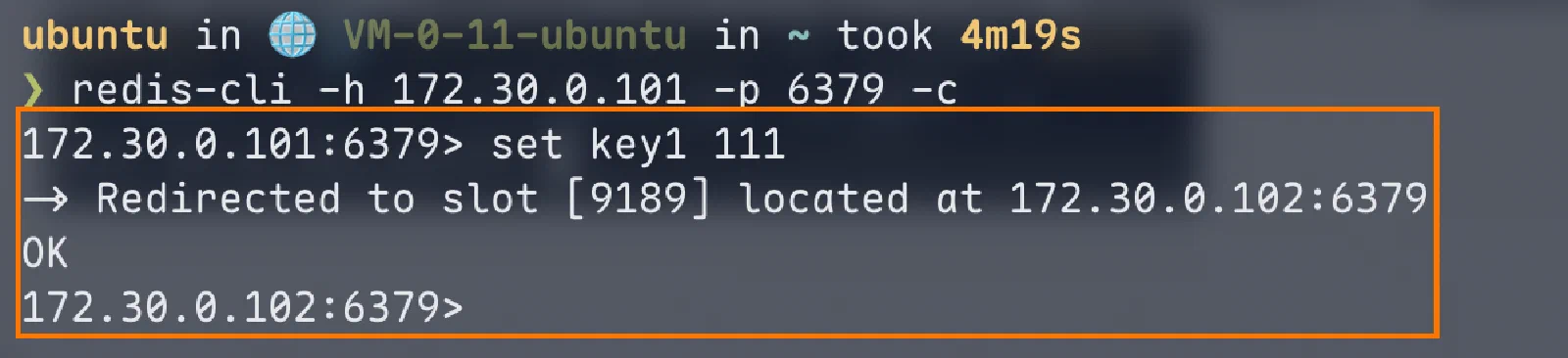 Redis cluster client mode redirects key write